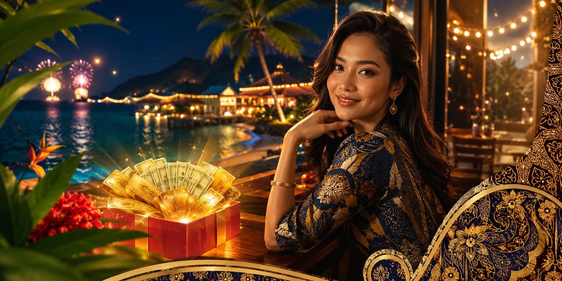 Suasana pertaruhan kasino bertema batik di Langkawi Malaysia